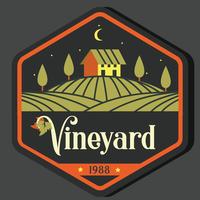 Vineyard Badge Vector Design