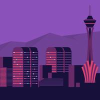 Las Vegas Skyline Vector Illustration
