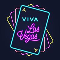 Las Vegas Casino Retro estilo de Broadway noche letras tipografía vector