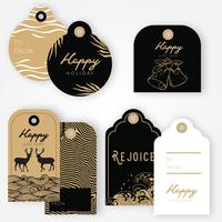 Holiday Gift Tags Vector Pack