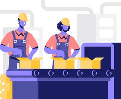 Factory Worker Illustration vector