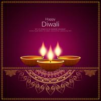 Fondo abstracto decorativo de Diwali feliz vector