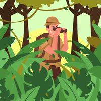 Jungle Explorers Vector Illustration