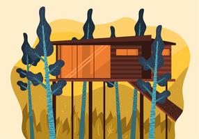 Modern Cabin in the Woods vector