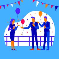 Office Parties And Gatherings vector