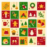 Christmas Advent  Calendar Vector