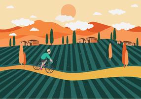 Vineyard Scenery First Person Vector