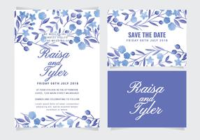 Vector Floral Wedding Invitation