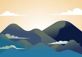Mountain Landscape First Person Vector Illustration