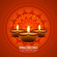 Beautiful greeting card for festival of diwali celebration vector