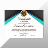 Abstract creative certificate of appreciation award template des vector