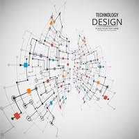 Resumen tecnología de diseño de fondo ilustración vector