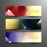 Conjunto de banners moderno abstracto vector