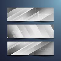 Conjunto de banners moderno abstracto vector