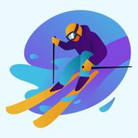 esquiador vector