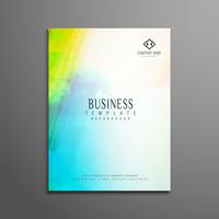 Abstract watercolor business flyer template design vector