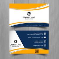 Abstract stylish wave business card template design vector