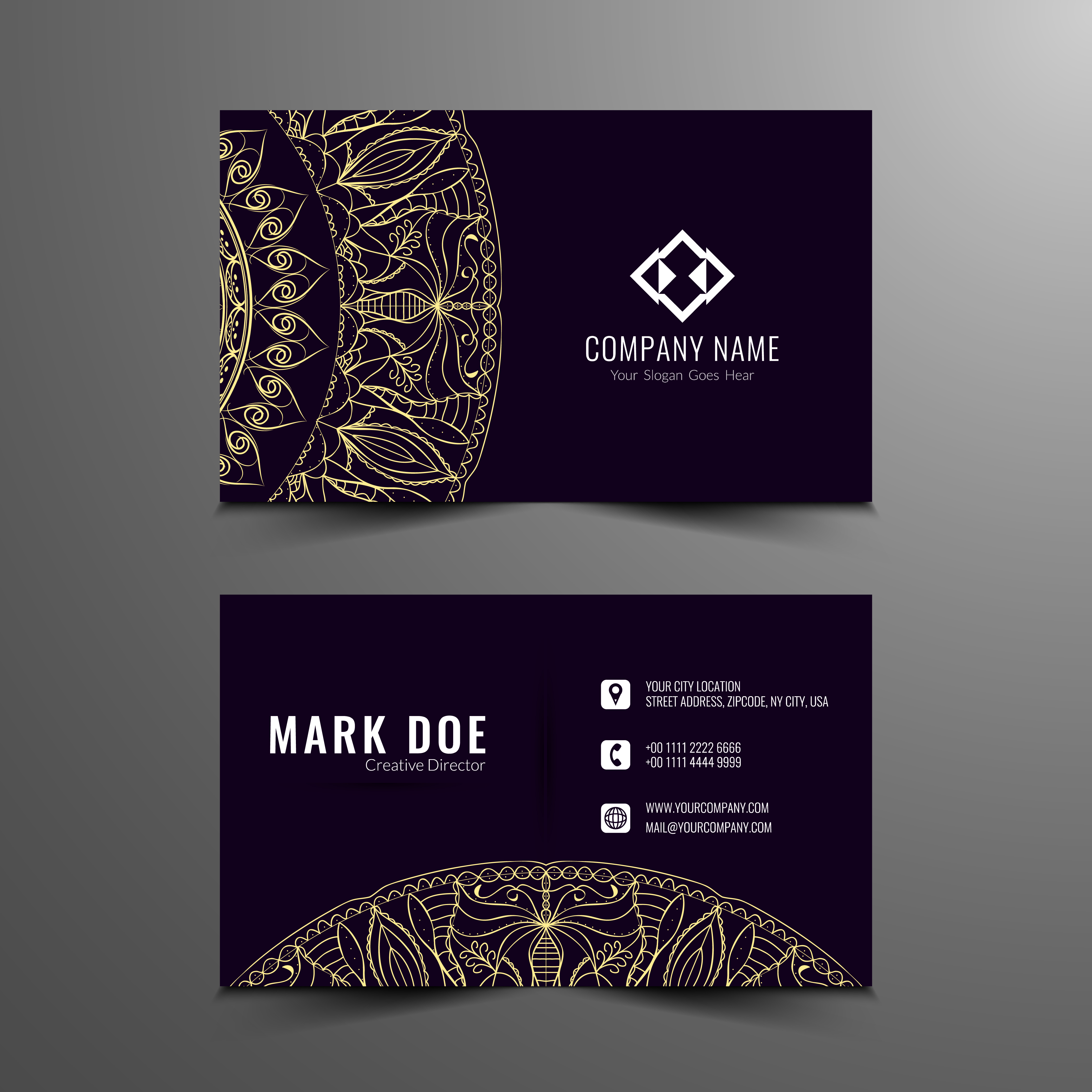 Abstract Artistic Business Card Template Free Vectors Artistic Business Card Template