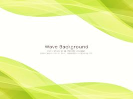 Abstract green wavy background vector