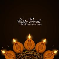 Abstract elegant Happy Diwali religious background vector