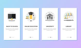 Onboarding screens for mobile app templates concept vector