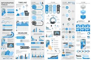 Plantilla de diseño de vector de visualización de datos de elementos de infografía