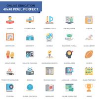 Simple Set Education and Knowledge Flat Icons vector