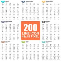 Flat Pictogram Icon Pack vector