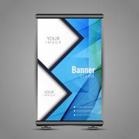 Abstract colorful roll up banner template design vector