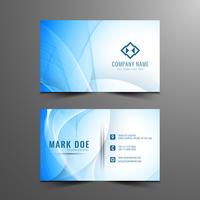 Abstract wavy modern business card template  vector