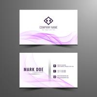 Abstract stylish wavy business card design vector