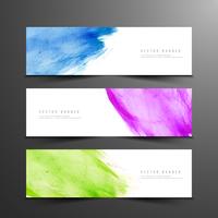 Conjunto de banners moderno abstracto vector