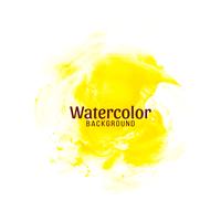 Abstract yellow watercolor design background vector