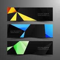 Conjunto de banners moderno abstracto vector