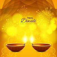 Abstract religious Happy Diwali background vector