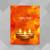 Plantilla de diseño de folleto abstracto feliz Diwali vector