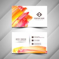 Abstract colorful business card template vector