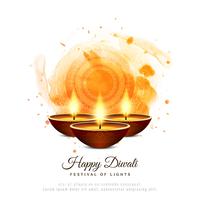 Fondo decorativo abstracto con estilo feliz Diwali vector