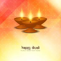 Diseño feliz hermoso abstracto del fondo del saludo de Diwali vector