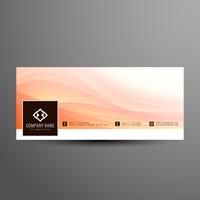 Abstract colorful facebook timeline banner template vector