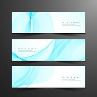 Abstract wavy banners set
