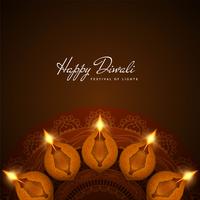 Fondo decorativo abstracto con estilo feliz Diwali vector