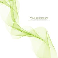 Abstract green wave stylish background vector