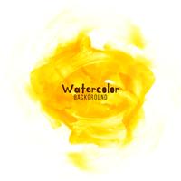 Abstract yellow watercolor design background vector