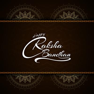Abstract Happy Raksha bandhan text design festival background