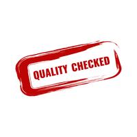 Modern quality checked badge design vector