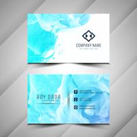Abstract watercolor business card design