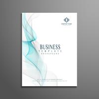 Abstract business flyer stylish wavy template design vector