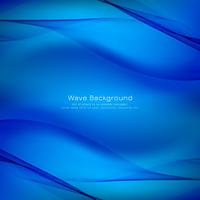 Abstract blue wave background vector