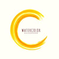 Abstract yellow watercolor stroke background vector